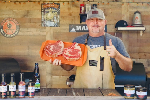 Thick bone-in ribeyes