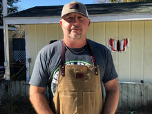 Load image into Gallery viewer, JPB Pitmaster&#39;s Apron with leather patch